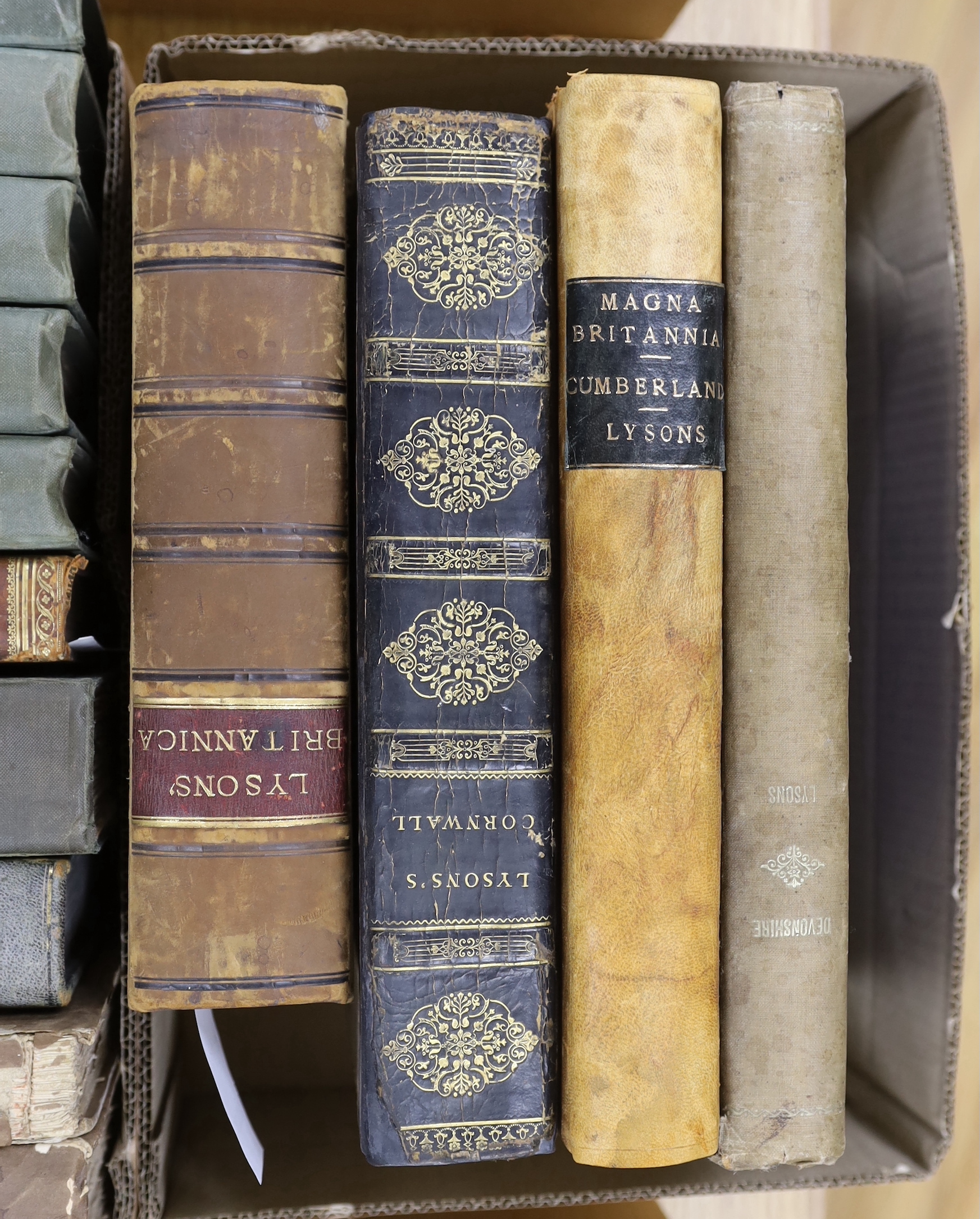 Lysons, Daniel- Magna Britannica; Being A Concise Topographical Account of the Several Counties of Great Britain, 6 vols. in 8, 8 folding engraved maps, numerous engraved plates, views and plans, various bindings, London